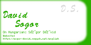 david sogor business card